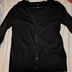 Solid black cardigan